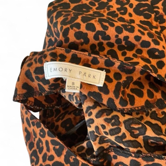 Emory Park Brown And Black Leopard Slip Dress Small - Picture 3 of 3